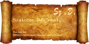 Szalczer Dániel névjegykártya